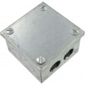 Galvanised metal adaptable Box c/w Knock Outs  12 X 12 X 2