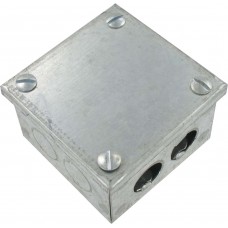 Galvanised metal adaptable Box c/w Knock Outs 9 X 9 X 4