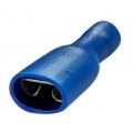 Blue Fully insulatedFemale Spade. For cable size 1.5mm-2.5mm - 100 per pack