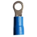 Blue Ring Terminal for 4mm stud. For cable size 1.5mm - 2.5 mm - 100 per pack