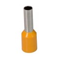 Bootlace terminal Orange 9mm long 3.2mm dia. Cable size 4mm - 100 per pack