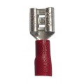 Red Female Spade. For cable size 0.5mm - 1.5mm - 100 per pack