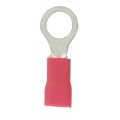 Red Terminal Ring for 10mm stud. For cable size 0.50mm - 1.5 mm
