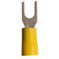 Yellow Fork for 4mm stud. For cable size 4mm - 6mm - 100 per pack