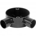 20MM PLASTIC ANGLE BOX - BLACK