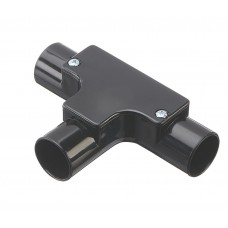 PVC 20MM INSPECTION TEE - BLACK