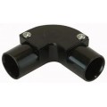 PVC 20MM INSPECTION ELBOW - BLACK