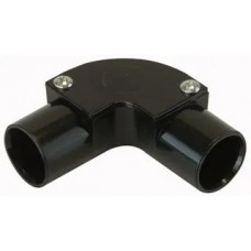 PVC 20MM INSPECTION ELBOW - BLACK