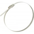Stainless Steel ball-lock type cable tie 4.6mm wide x 150 mm - 100 per pack