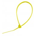 Nylon Cable Ties 4.5mm wide x 200mm long Yellow - 100 per pack