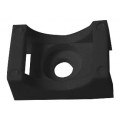 Cradle type cable tie holder, Black with 5mm fixing hole - 100 per pack