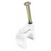 Plastic Round Cable Clips - 6mm White (100 per pack)