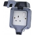 Outdoor Switched Sockets - 1 Gang 13Amp Double Pole IP66