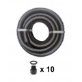 ECONOMY 20mm x 10m PVC Contractor Packs + 10 Glands BLACK