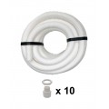 ECONOMY 20mm x 10m PVC Contractor Packs + 10 Glands WHITE