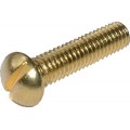 2BA x 1_î Slotted Round Head Screw to BS 57 _ BRASS  - 100 per pack