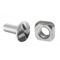 Roofing Bolt M6 x 12mm zinc plated c/w square nut - 200 per pack