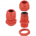 16mm Dome Top IP68 Glands c/w washer for cable size 4mm - 8mm  Red - 10 per pack