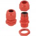 20mm Dome Top IP68 Glands c/w washer for cable size 6-12 RED - 10 per pack