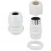20mm Dome Top IP68 Glands c/w washer for cable size 10-14 WHITE - 10 per pack