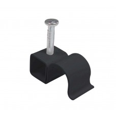 ROUND METAL CABLE CLIPS 8.75MM - BLACK ROUND METAL CABLE CLIPS 8.75MM - BLACK