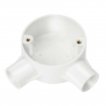 20MM PLASTIC ANGLE BOX - WHITE