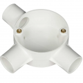 20MM PLASTIC TEE BOX - WHITE