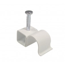 ROUND METAL CABLE CLIPS 8.75MM - WHITE ROUND METAL CABLE CLIPS 8.75MM - WHITE