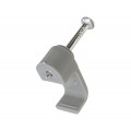 Plastic Flat Cable Clips Twin & Earth - 1.0mm Grey (100 per pack)