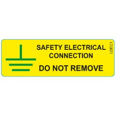 Warning Labels - Electrical Connection 75mm x 25mm (25 per roll)