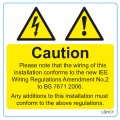 Warning Labels - Harmonised Cable 75mm x 75mm (5 per roll)