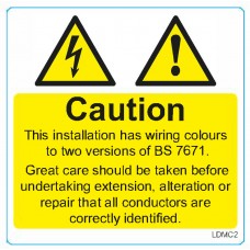 Warning Labels - Mixed Cable 75mm x 75mm (25 per roll)