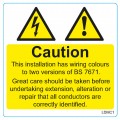 Warning Labels - Mixed Cable 75mm x 75mm (5 per roll)