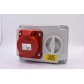 Industrial Plugs & Sockets - Interlocking Switch - 415V - 16A - RED - 4PIN (3PIN +E)