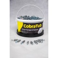 CobraTub 5  Plasterboard Drive Anchors - 200 Self drive fixings + 200 screws to suit c/w 2 Pozi Driver bits - 200 per pack